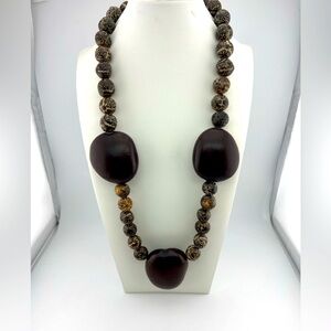 Vintage Ocean Jasper Statement Necklace Real